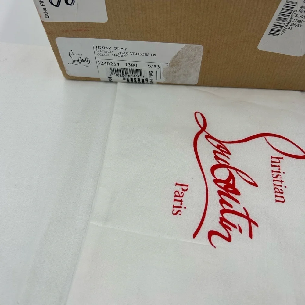 Men's Christian Louboutin Jimmy low top suede sneakers size 41 made in Italy